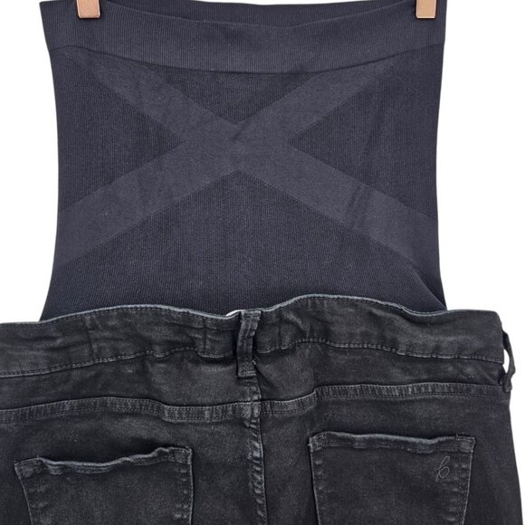 Blanqi Womens 8 Denim Maternity‎ Support Black Skinny Jeans - Picture 5 of 16